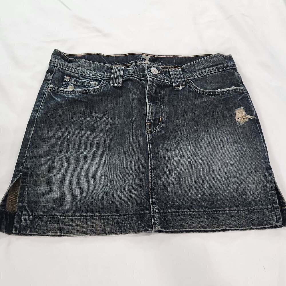 Seven for all Mankind denim jean skirt 30 mini Lot C